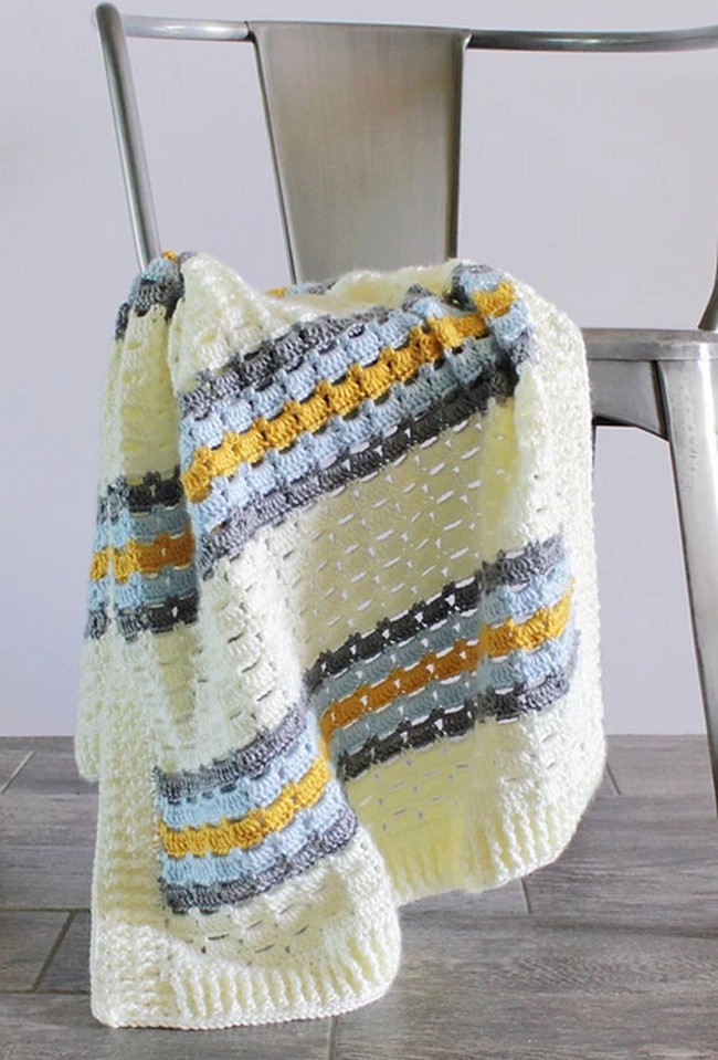 Crochet Boxed Block Stitch Blanket Pattern