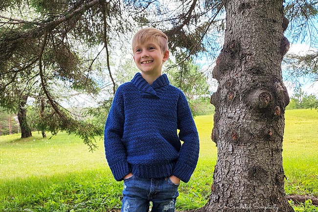 Crochet Brentwood Kids Pullover Pattern