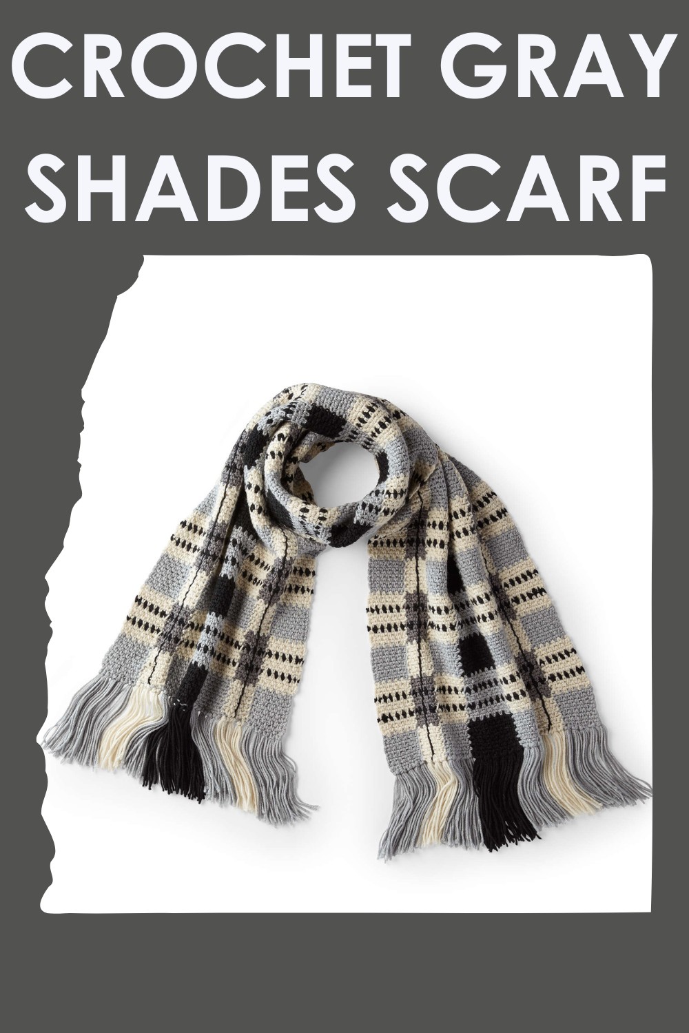 Crochet Gray Shades Scarf Pattern