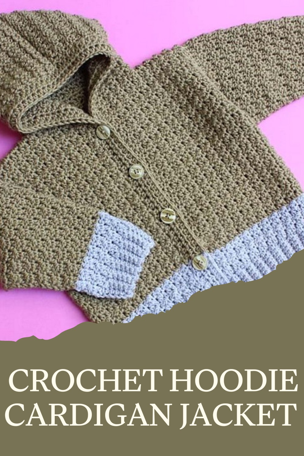 Crochet Hoodie Cardigan Jacket Pattern
