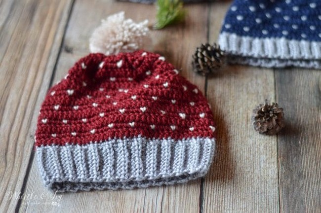 Crochet Snowfall Hat Size Baby To Adult Free Crochet Pattern