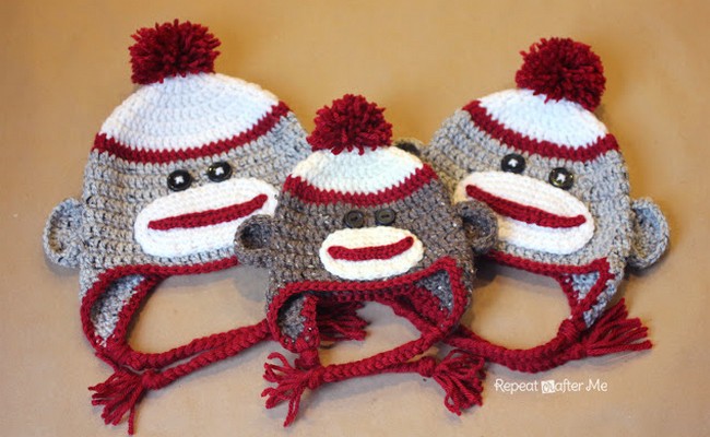 Crochet Sock Monkey Hat Pattern