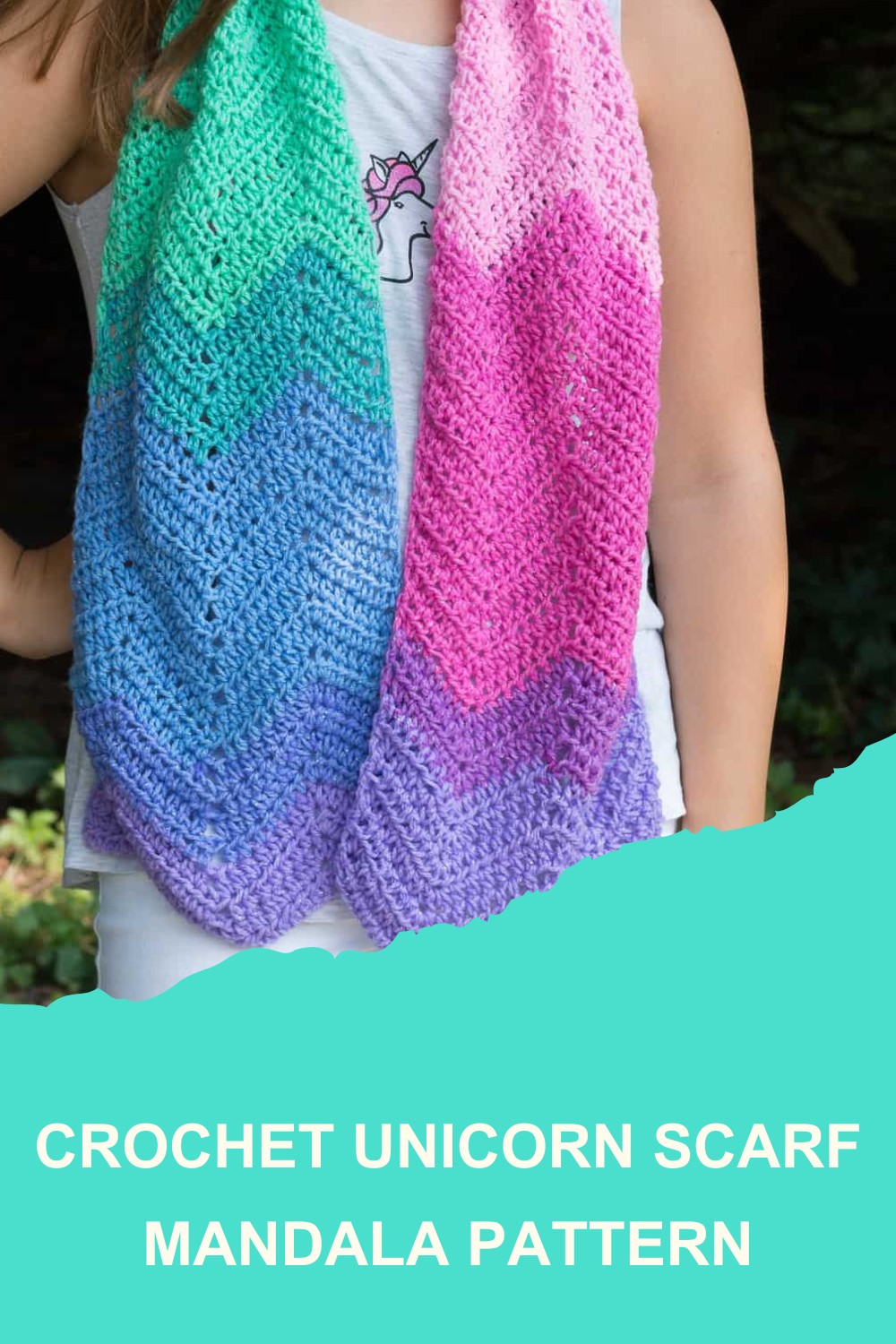 Crochet Unicorn Scarf Mandala Pattern