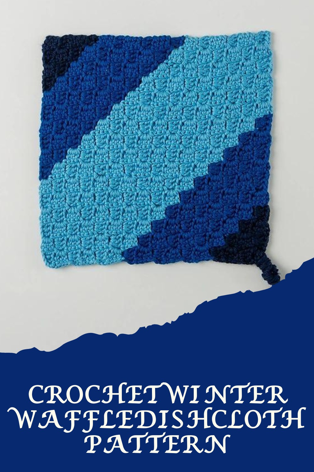 Crochet Winter Waffle Dishcloth Pattern
