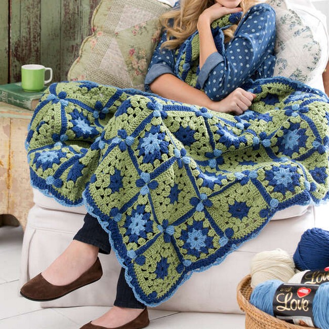 Flower Path Throw Crochet Pattern