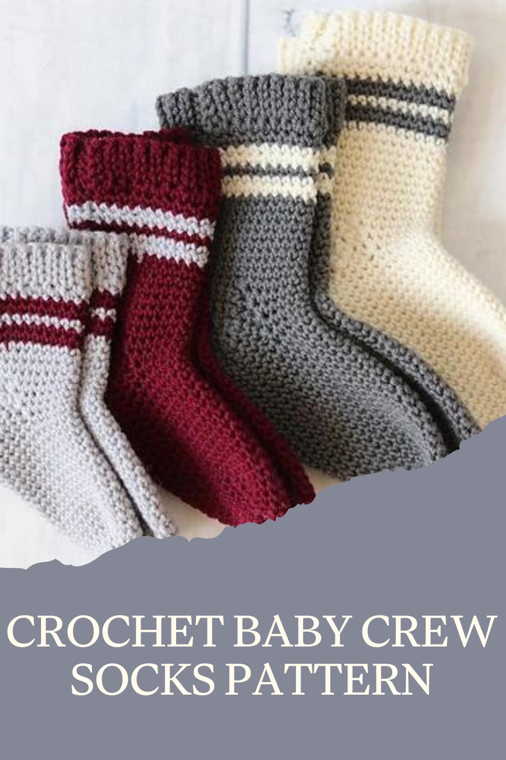 Crochet Baby Crew Socks Pattern