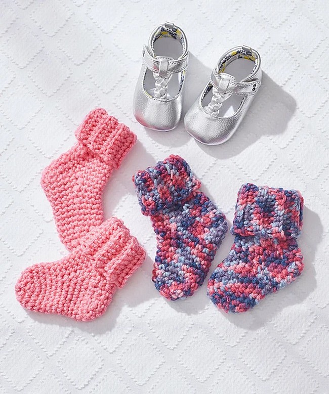 Crochet Baby Socks Pattern