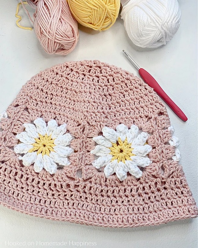 Crochet Blossom Bucket Hat Pattern