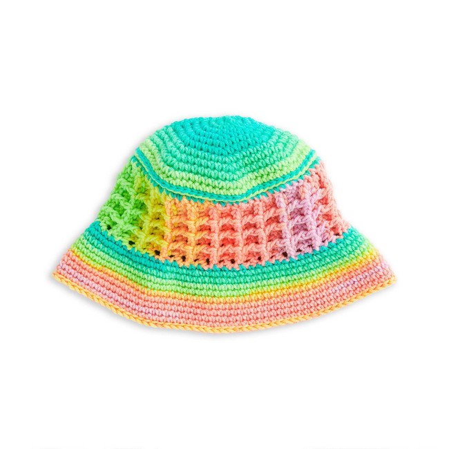 Crochet Bucket Of Waffles Hat Pattern