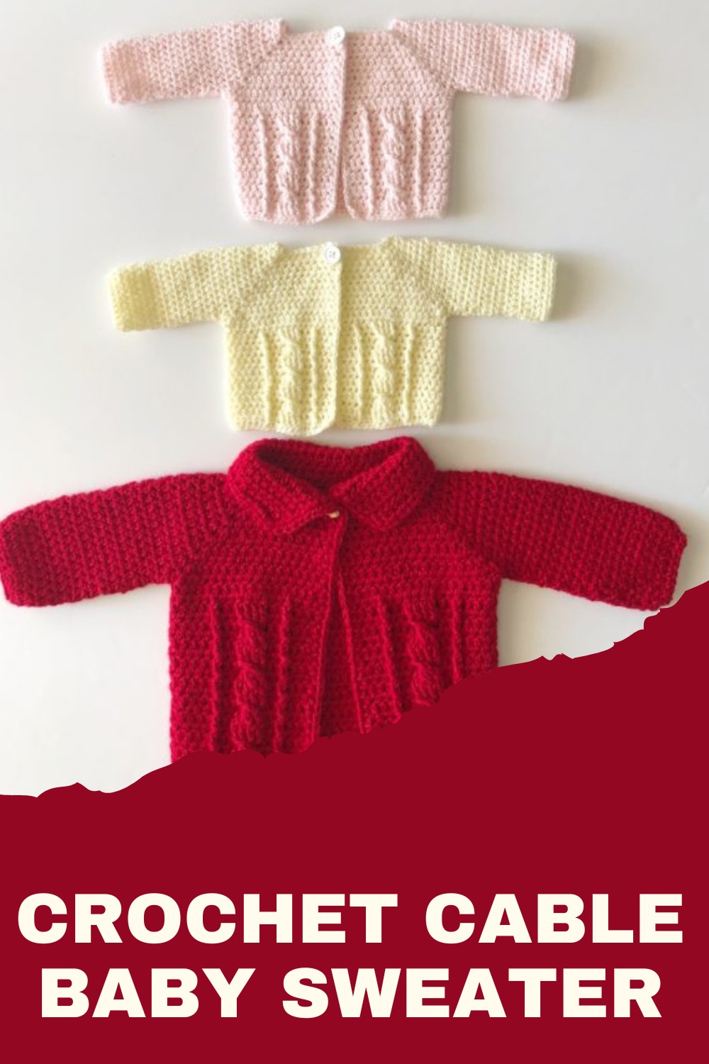 Crochet Cable Baby Sweater