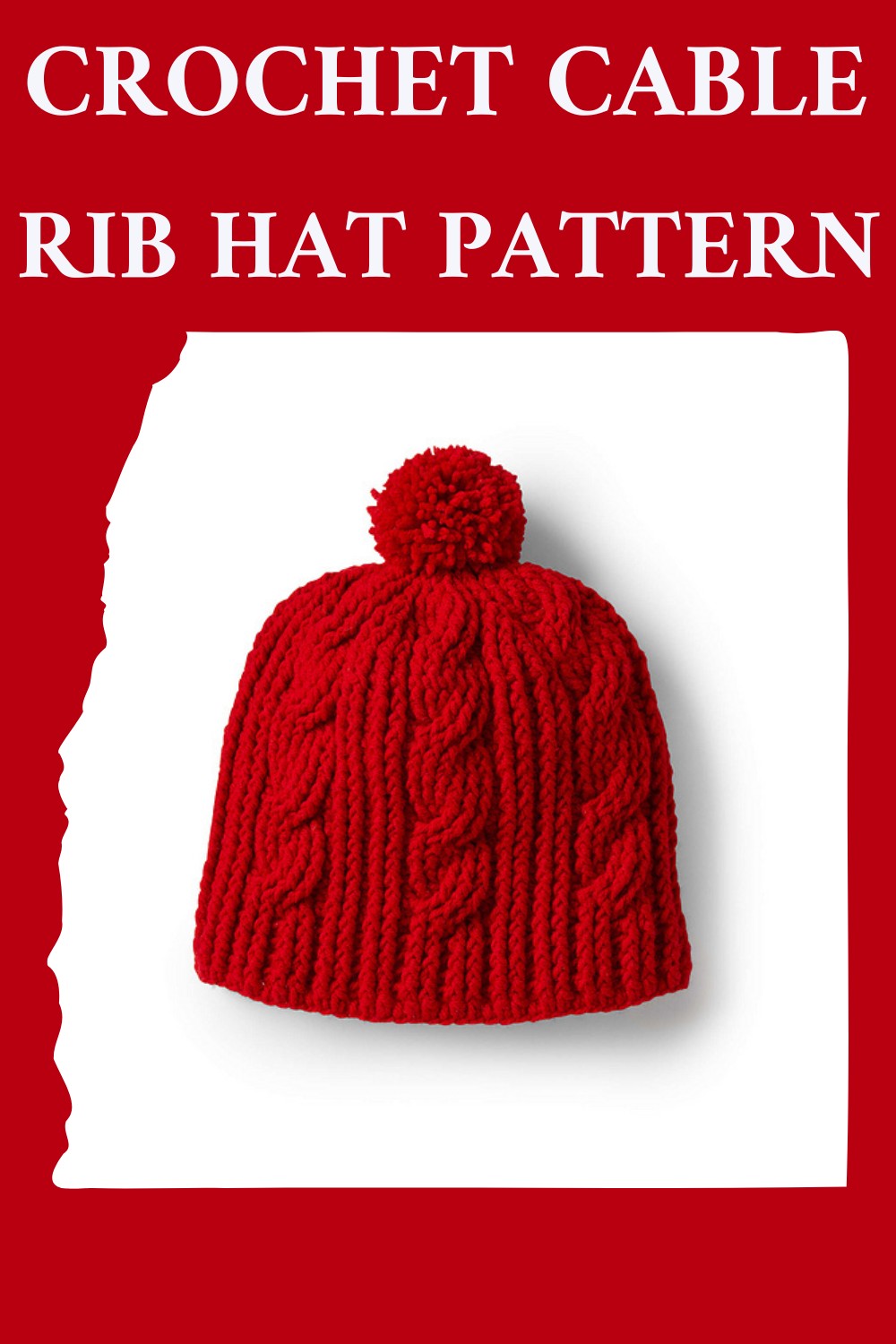 Crochet Cable Rib Hat Pattern 