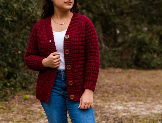 Crochet Crimson Cardigan Pattern 