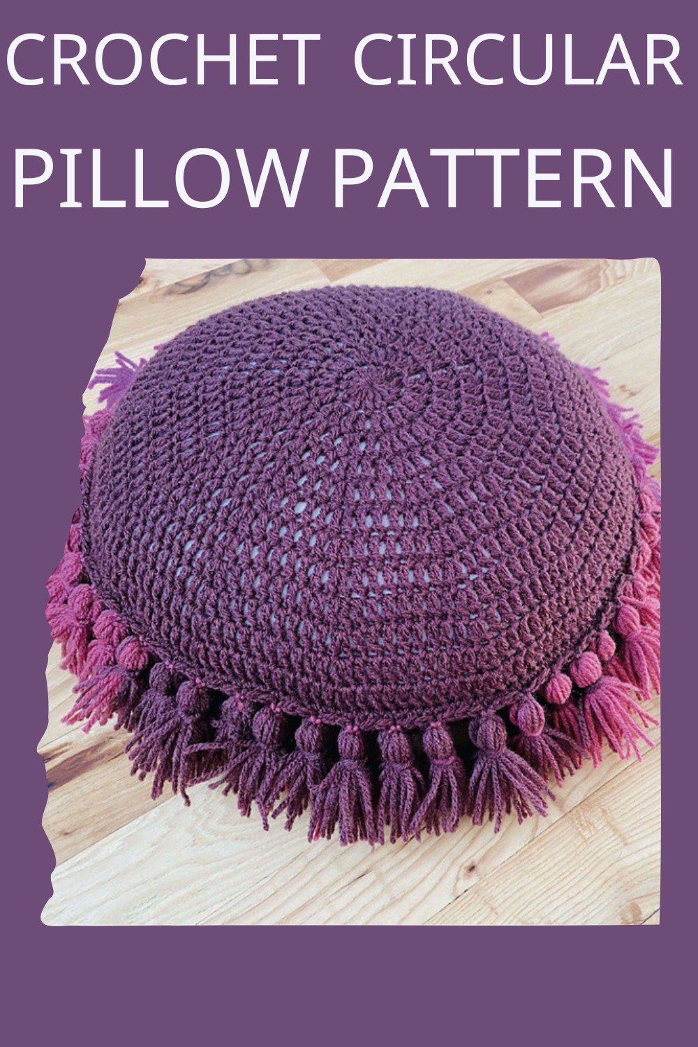 Crochet Fringed Circular Pillow Pattern