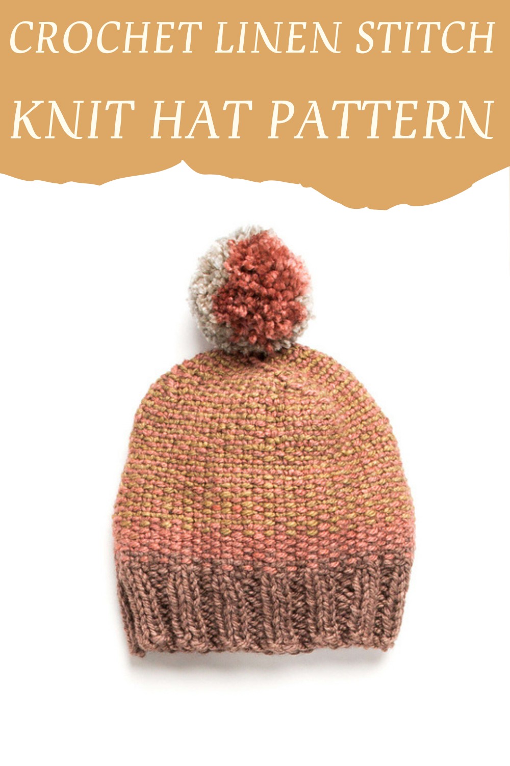 Crochet Linen Stitch Knit Hat Pattern