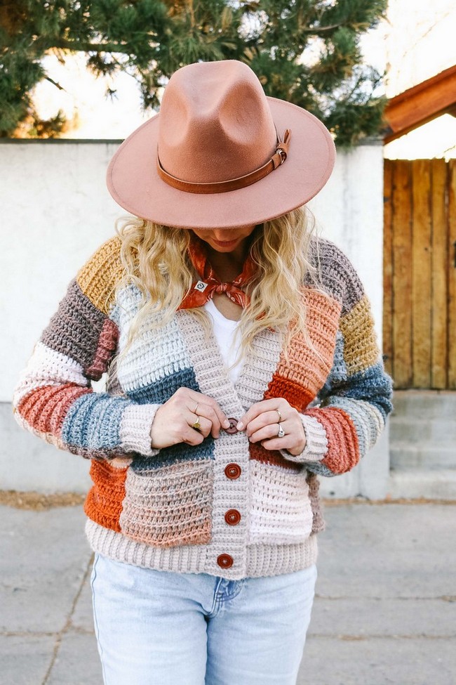 Crochet Patchwork Party Cardi Original Pattern