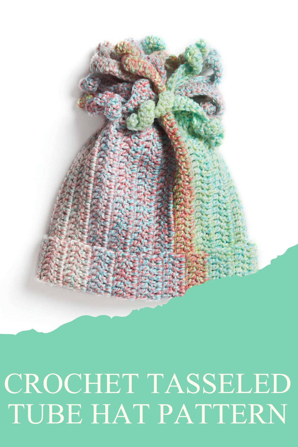 Crochet Tasseled Tube Hat Pattern