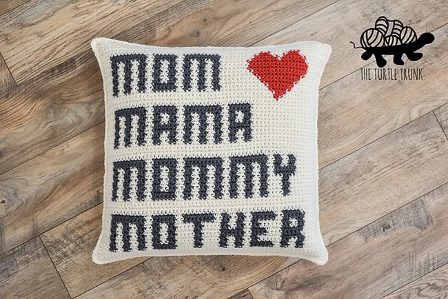 Crochet mother's Day Pillow Pattern