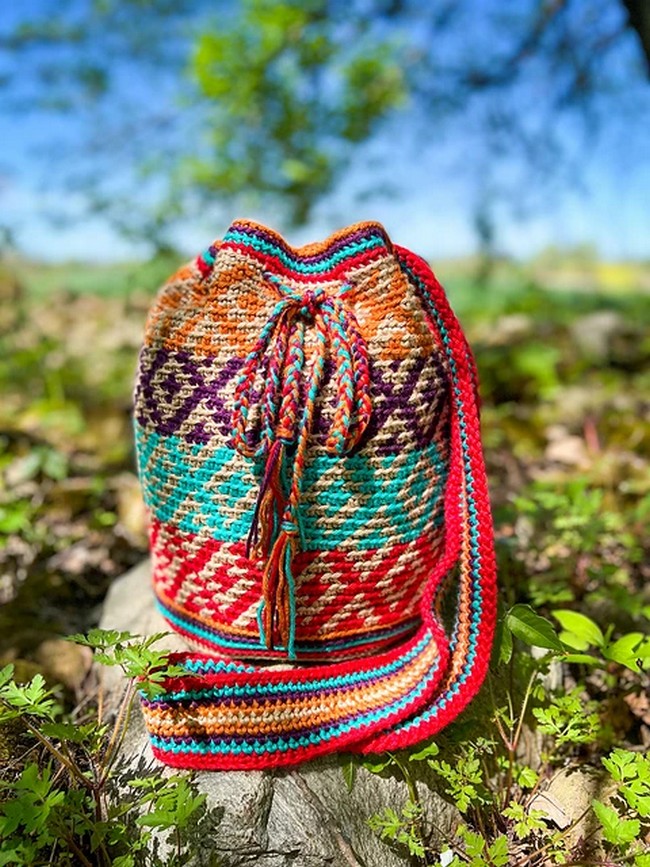 Crochet Boho Diamond Bag Pattern
