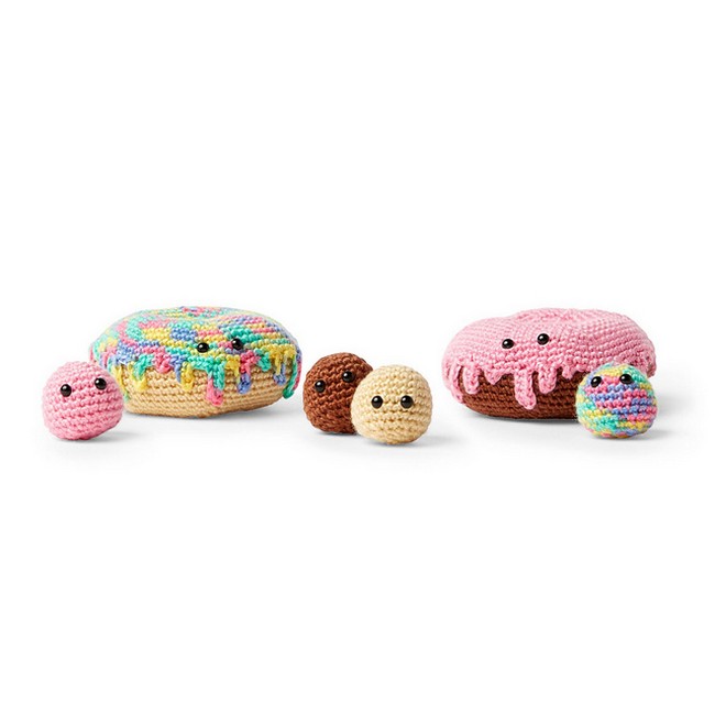 Crochet Dipped Donuts And Donut Holes Pattern 