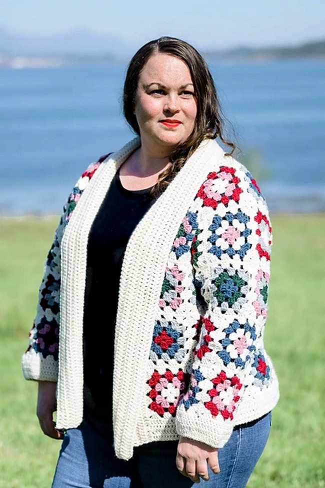 Crochet Granny Square Cardigan Pattern