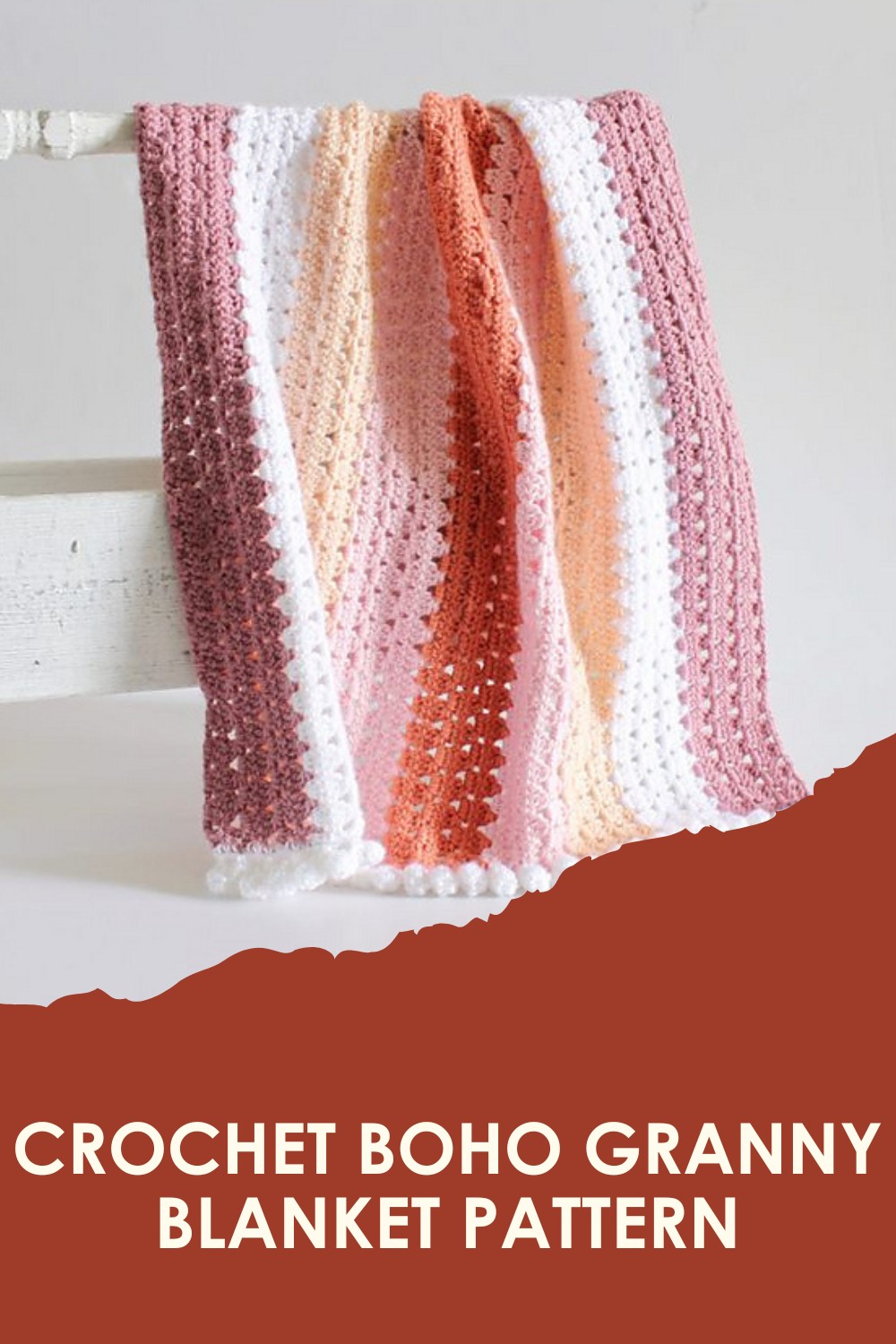 Crochet Modern Boho Granny Blanket Pattern