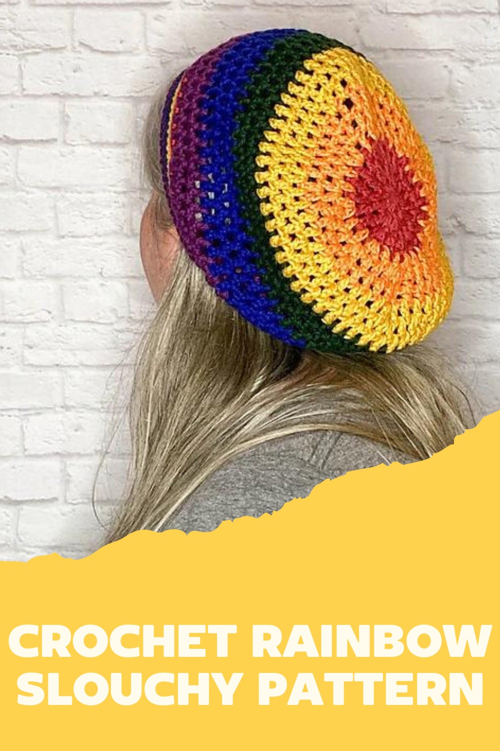 Crochet Rainbow Slouchy Pattern