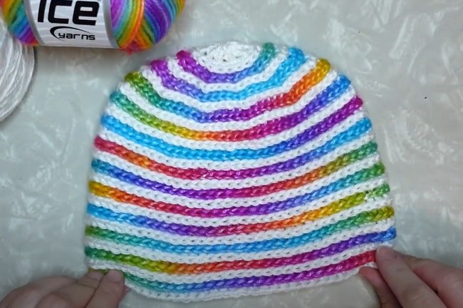 Picasso Rainbow Candy Stripe Beanie