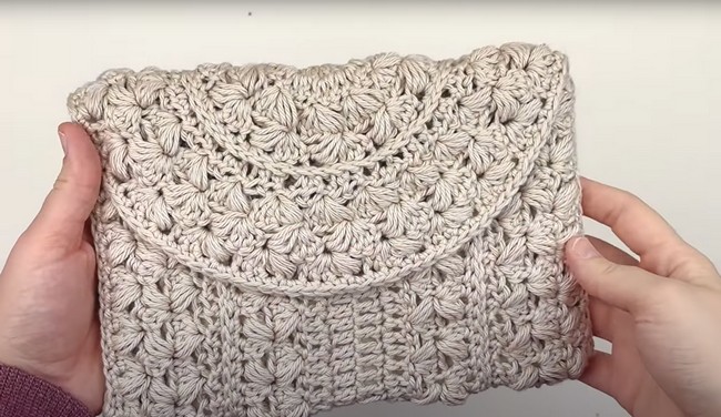 Crochet Boho Summer Clutch Bag