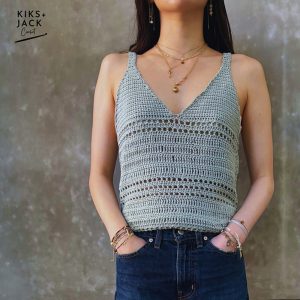 Crochet V Neck Tank Top