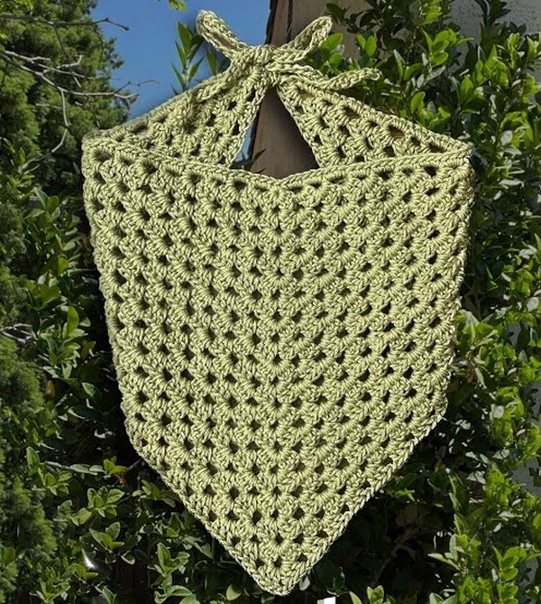 Granny Square Triangle Bandana