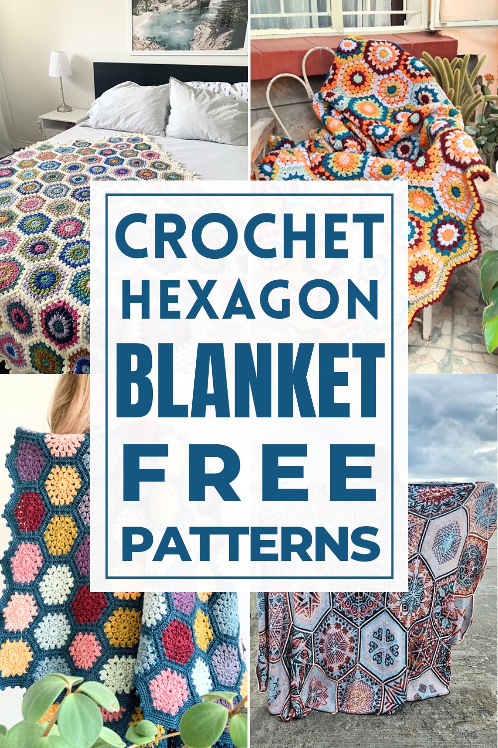 Colorful Crochet Hexagon Blanket Patterns For Home Decor The Cochetry