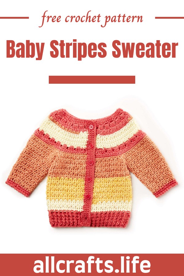 Crochet Baby Stripes Sweater Pattern