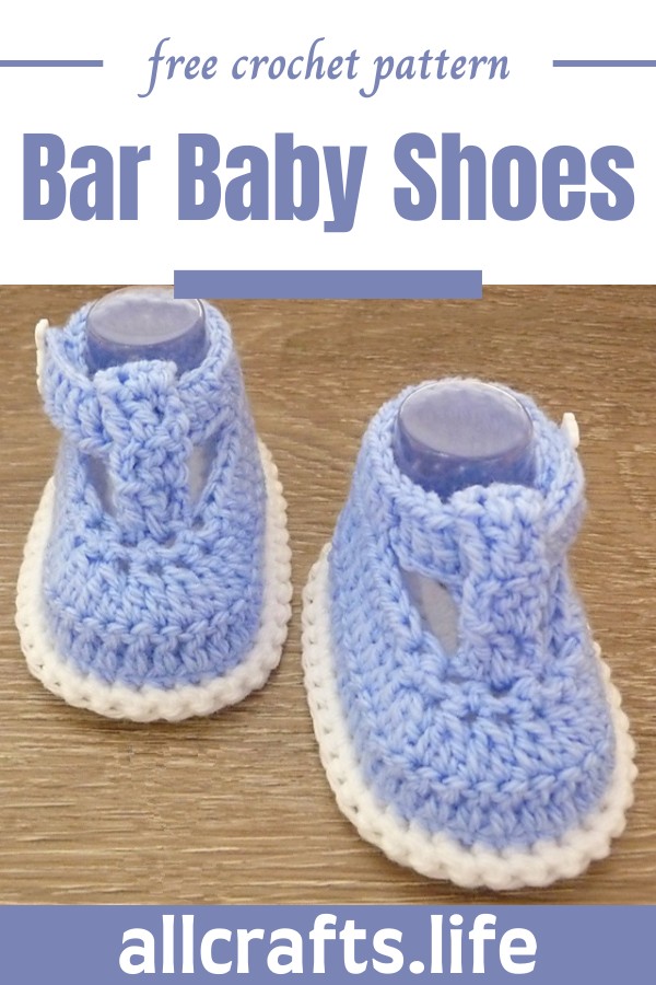 Crochet Bar Baby Shoes Pattern