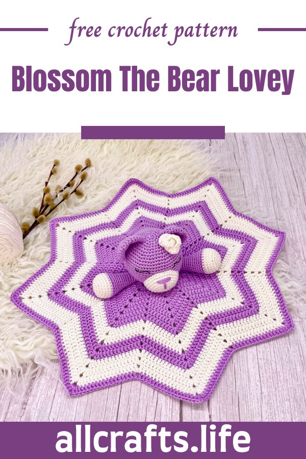 Crochet Blossom The Bear Lovey Pattern
