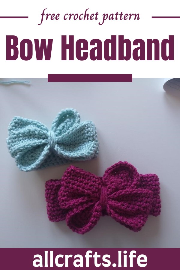 Crochet Bow Headband Pattern