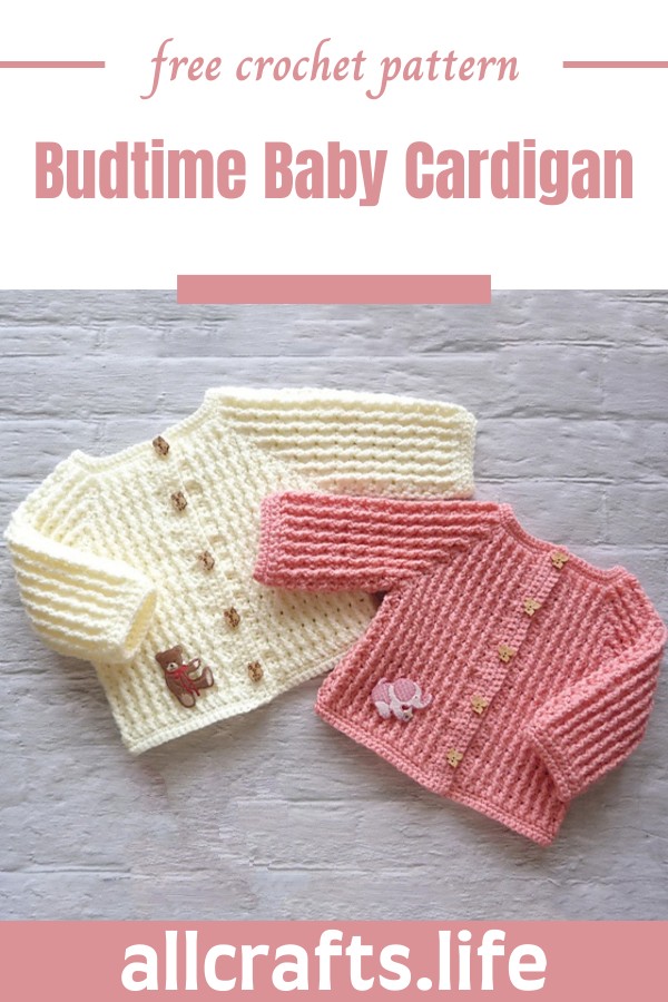Crochet Budtime Baby Cardigan Pattern