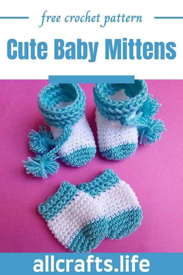 Crochet Cute Baby Mittens Pattern