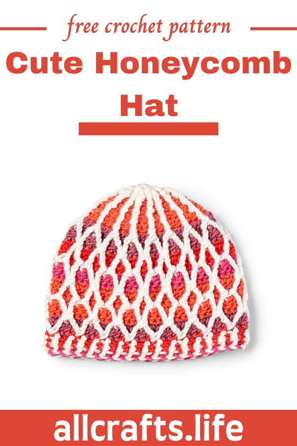 Crochet Cute Honeycomb Hat Pattern