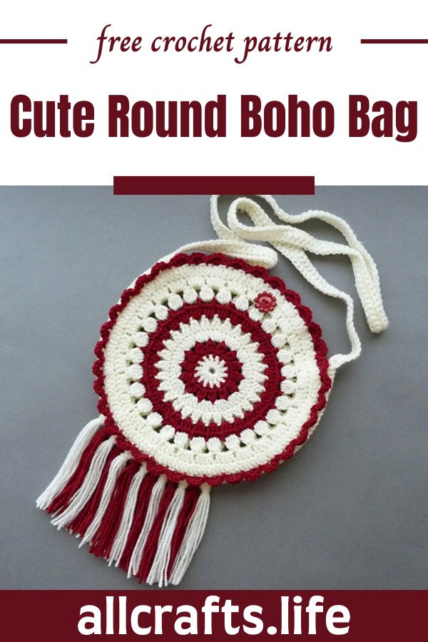 Crochet Cute Round Boho Bag Pattern