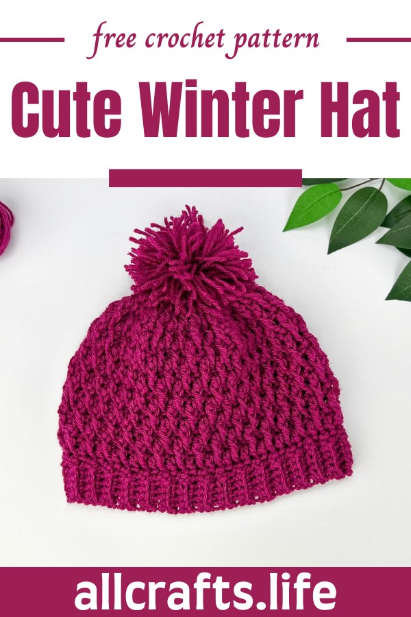 Crochet Cute Winter Hat Pattern