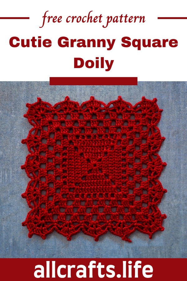 Crochet Cutie Granny Square Doily Pattern