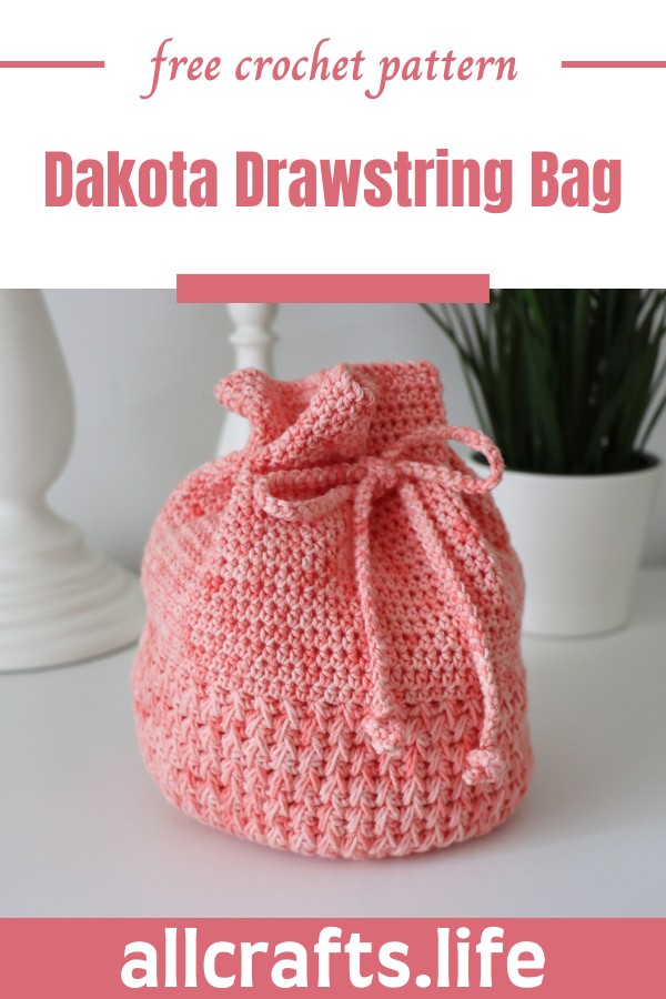 Crochet Dakota Drawstring Bag Pattern