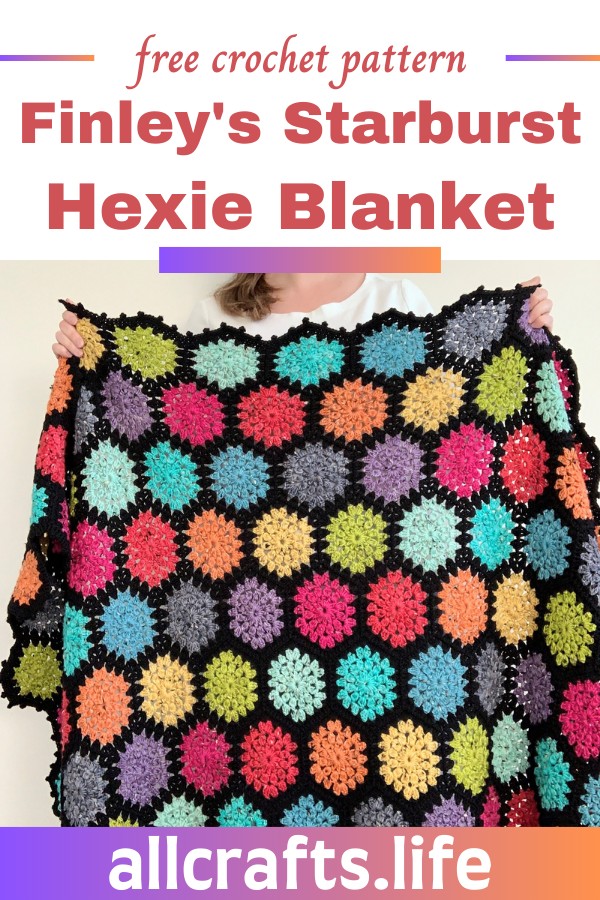Crochet Finley's Starburst Hexie Blanket Pattern