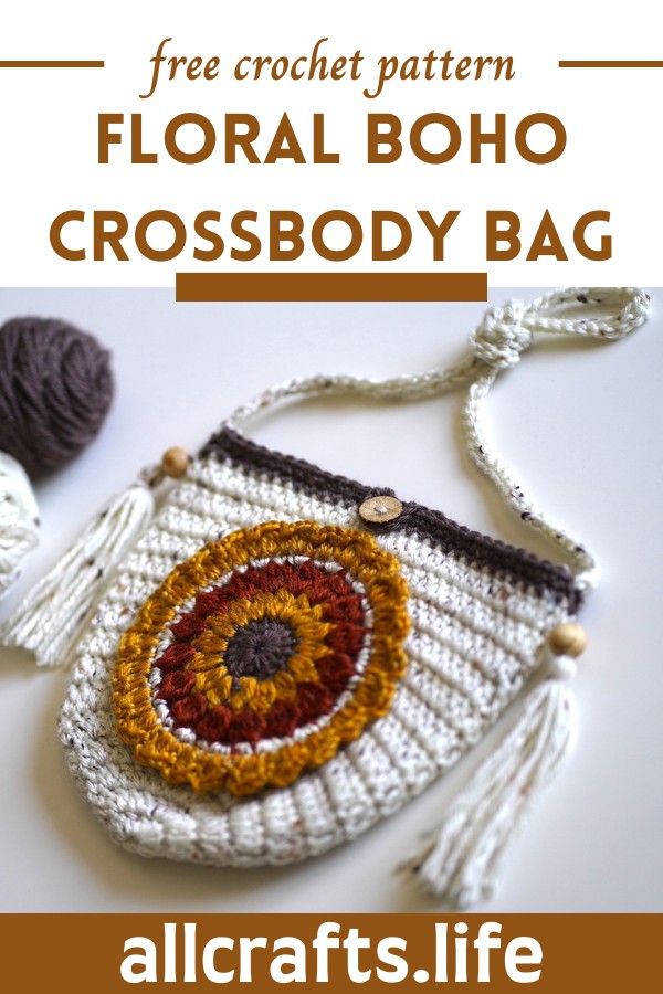 Crochet Floral Boho Crossbody Bag Pattern