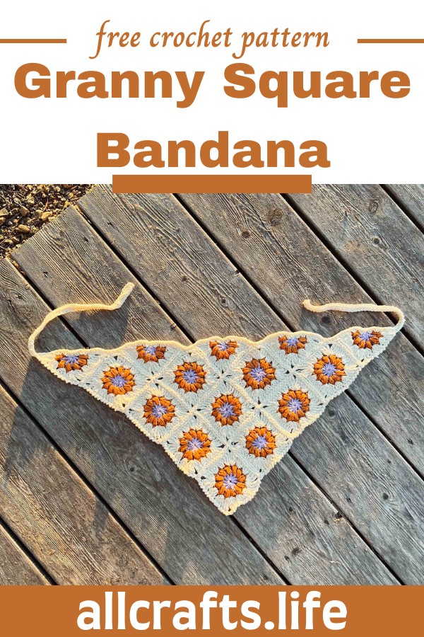 Crochet Granny Square Bandana Pattern
