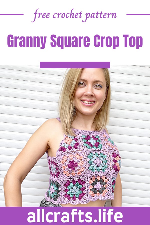 Crochet Granny Square Crop Top Pattern