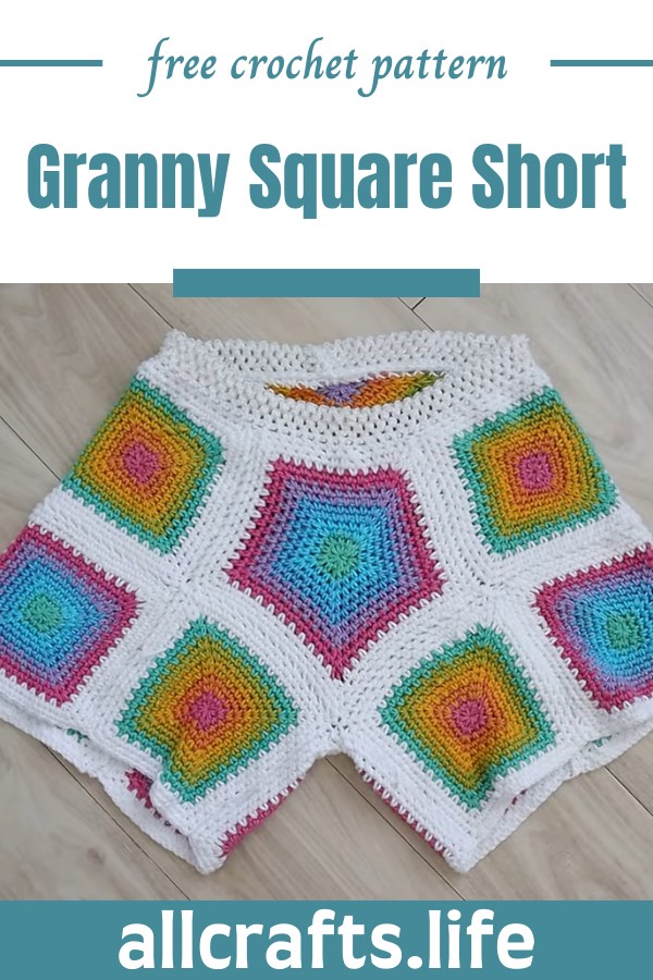 Crochet Granny Square Short Pattern