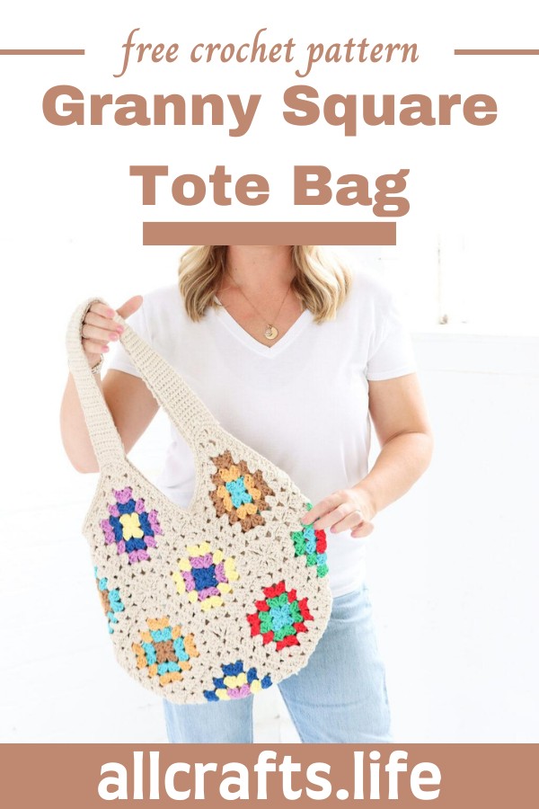 Crochet Granny Square Tote Bag Pattern