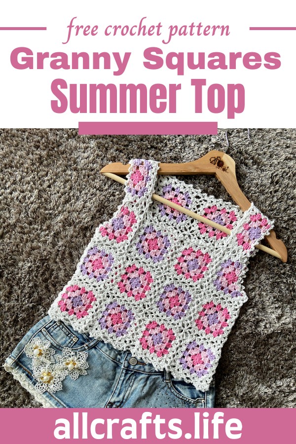 Crochet Granny Squares Summer Top Pattern