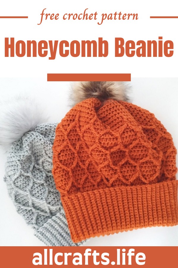 Crochet Honeycomb Beanie Pattern
